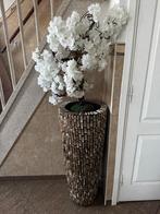 Vaas met zijde bloemen, Overige materialen, Wit, Ophalen of Verzenden, Zo goed als nieuw