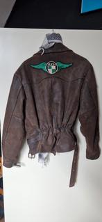 Stoer leren motor of brommer jack, Ophalen of Verzenden, Tweedehands, Jas | leer