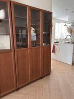 Billy Oxberg boekenkast, walnootkleur, van Ikea, Ophalen, Gebruikt, 200 cm of meer, 50 tot 100 cm