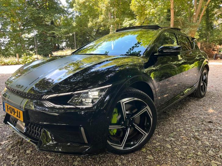 **BLIKVANGER**  KIA EV6 GT AWD 585 PK 2023 ZWART, Auto's, Kia, Particulier, 360° camera, 4x4, ABS, Achteruitrijcamera, Adaptieve lichten