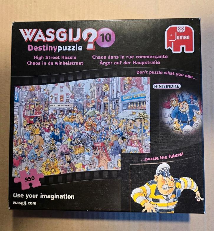 Wasgij Destiny 10 - High Street Hassle Puzzel - RUILEN, Hobby en Vrije tijd, Denksport en Puzzels, Zo goed als nieuw, 500 t/m 1500 stukjes