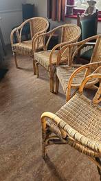 Rieten tuinstoelen, Huis en Inrichting, Stoelen, Ophalen, Bruin, Eén