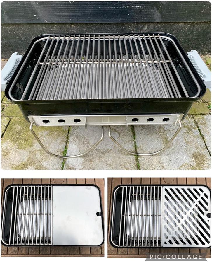 WEBER Go Anywhere- WGA - RVS BBQ roosters NIEUW, Tuin en Terras, Houtskoolbarbecues, Zo goed als nieuw, Met accessoires, Ophalen of Verzenden