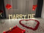 MARRY ME Lichtletters TE HUUR, Hobby en Vrije tijd, Nieuw, Feestartikel, Ophalen, Geboorte of Huwelijk