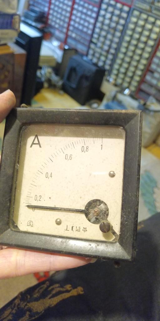 Oude Ampèremeter - 1 Ampère, Antiek en Kunst, Antiek | Gereedschap en Instrumenten, Ophalen of Verzenden