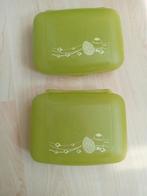 2 Tupperware bewaardoosjes met paasafbeelding, Ophalen of Verzenden, Gebruikt, Groen, Overige typen