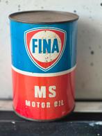 Fina MS Motor Olie blik vol, Ophalen of Verzenden, Overige