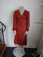 roestbruine overslagjurk maat S, Ophalen, Bruin, Zo goed als nieuw, Maat 36 (S)