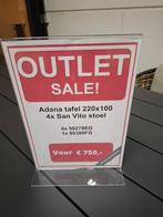 Adana tafel 220x100 + San vito stoel Garden Impressions., Ophalen, 4 zitplaatsen, Tuinset, Eettafel