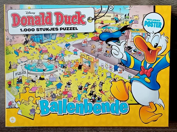 Donald Duck puzzel Ballenbende 1000 compleet, Hobby en Vrije tijd, Denksport en Puzzels, Zo goed als nieuw, Legpuzzel, 500 t/m 1500 stukjes