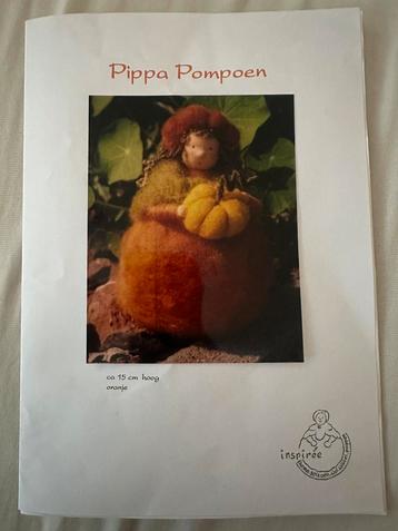 ATELIER INSPIREE origineel patroon PIPPA POMPOEN herfst wol beschikbaar voor biedingen