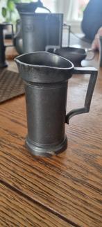 Vintage tinnen/pewter maatbeker/melkbeker - gestempeld, Ophalen of Verzenden
