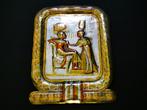 Koperen plaquette Egyptische voorstelling, Antiek en Kunst, Ophalen of Verzenden