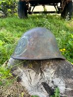 Schuurvondst nederlandse helm wo2, Ophalen of Verzenden, Landmacht, Nederland, Helm of Baret