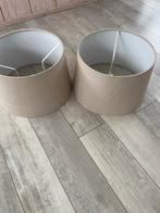 Twee beige lampenkappen, 25 tot 50 cm, Beige, Rond, Ophalen of Verzenden