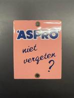 Deurpostje ASPRO emaille, Verzamelen, Ophalen, Gebruikt, Reclamebord