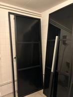 Industriële stalen binnendeuren met glas – zwart, 215 cm of meer, Binnendeur, Ophalen of Verzenden, Glas