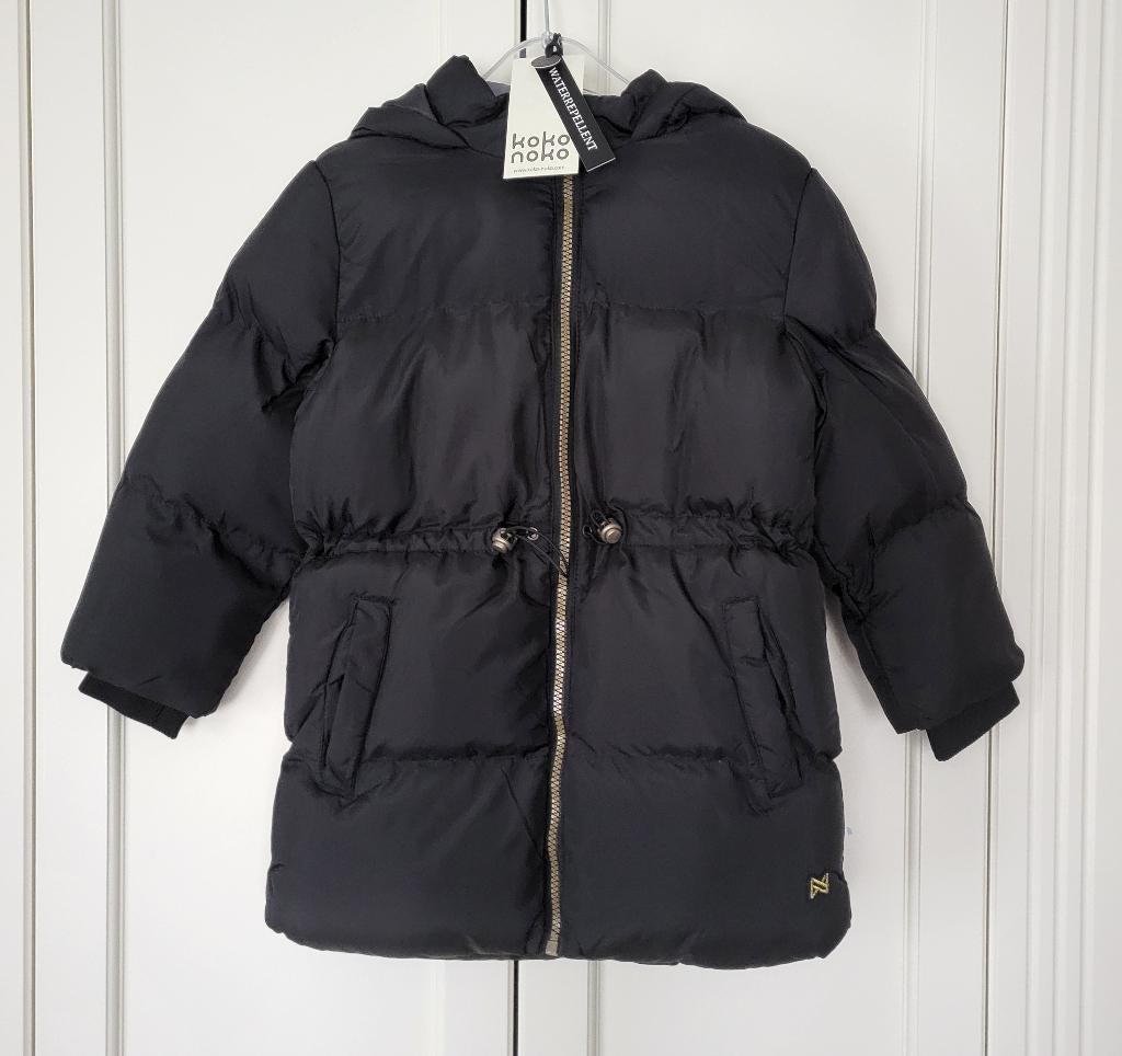 Nieuw! Koko Noko winterjas, parka, zwart, maat 110, Meisje, Nieuw, Ophalen of Verzenden, Koko Noko