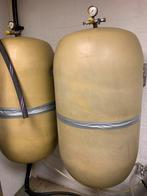 Twee geïsoleerde rvs tanks 200L met koel/verwarming spiraal, Doe-het-zelf en Verbouw, Geisers en Boilers, Gebruikt, 100 liter of meer