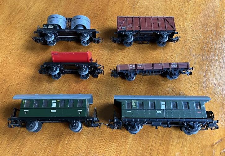 Marklin 6x wagons jaren '60, Hobby en Vrije tijd, Modeltreinen | H0, Gebruikt, Wagon, Wisselstroom, Märklin, Analoog, Ophalen of Verzenden