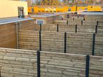 Grenen hout/beton schutting €105 p/m incl. Montage, Tuin en Terras, Ophalen, 1 tot 2 meter, Minder dan 3 meter, Zo goed als nieuw