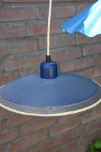 Vintage Hanglamp Blauw  ( Mid Century ), Huis en Inrichting, Lampen | Hanglampen, Ophalen, Vintage, Minder dan 50 cm, Metaal