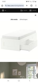 Ikea brimnes eenpersoonsbed met lade, Huis en Inrichting, Slaapkamer | Bedden, Ophalen, Eenpersoons, Wit, Zo goed als nieuw