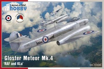 Special Hobby Gloster Meteor Mk.4 KLu. Nederlandse decals 72 beschikbaar voor biedingen