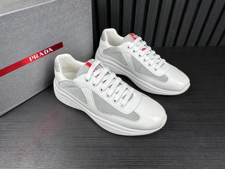 Prada - American Cups - Wit - Inclusief Doos - Nieuw, Kleding | Heren, Schoenen, Sneakers of Gympen, Overige kleuren, Ophalen of Verzenden