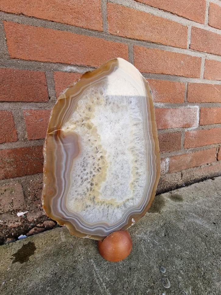 Agaat schijf, Verzamelen, Mineralen en Fossielen, Mineraal, Ophalen of Verzenden