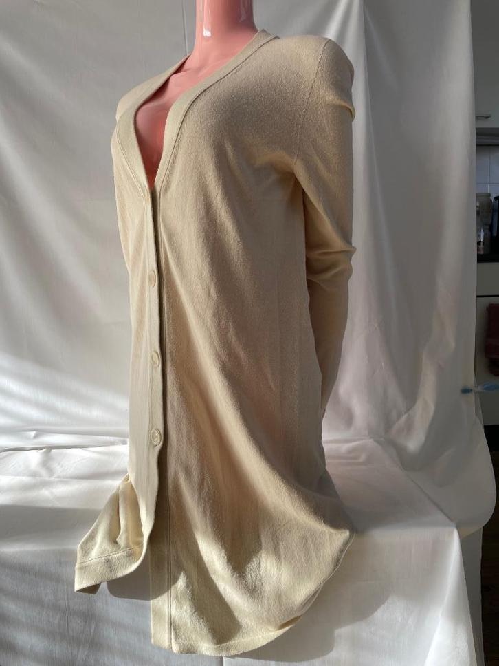 Twinset – Lang beige vest, maat M, Kleding | Dames, Truien en Vesten, Gedragen, Maat 38/40 (M), Beige, Ophalen of Verzenden