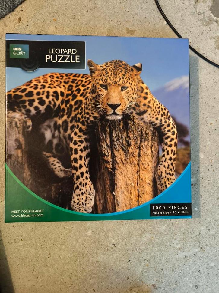 BBC Earth Leopard Puzzel - 1000 stukjes, Hobby en Vrije tijd, Denksport en Puzzels, Zo goed als nieuw, Legpuzzel, 500 t/m 1500 stukjes