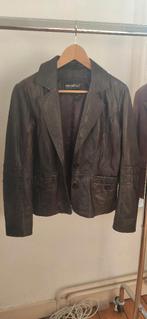 Zwart leren jasje, Maat 38/40 (M), Zwart, Ophalen of Verzenden, Zo goed als nieuw