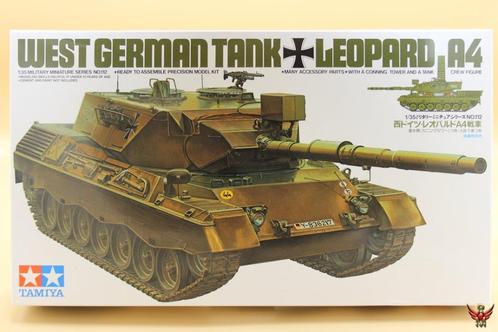 ROWASP | Tamiya 1/35 West German Tank Leopard A4, Hobby en Vrije tijd, Modelbouw | Auto's en Voertuigen, Nieuw, Tank, 1:32 tot 1:50