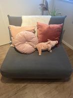 Te koop; Grijs slaapbankje, Huis en Inrichting, Banken | Sofa's en Chaises Longues, Ophalen, Hout, Eenpersoons, 75 tot 100 cm