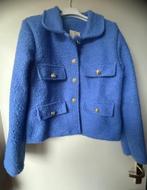 Boucle Blazer Middenblauw - One Size, Maat 38/40 (M), Nieuw, Mora&Co, Jasje