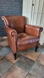 Klassiek lederen fauteuil I.z.g.s, Huis en Inrichting, Fauteuils, Gebruikt, Leer, Ophalen of Verzenden, 75 tot 100 cm