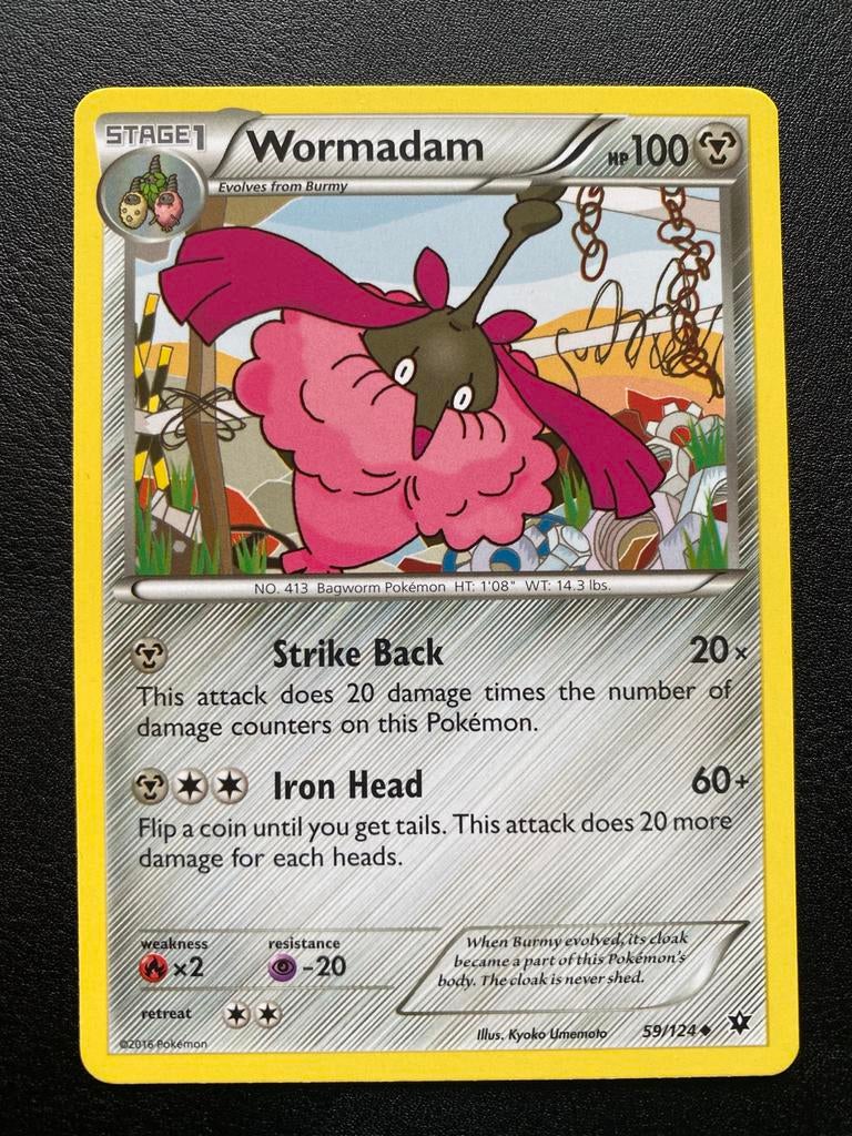Wormadam 59/124 Pokémon XY Fates Collide Packfresh Mint, Ophalen of Verzenden, Zo goed als nieuw, Losse kaart