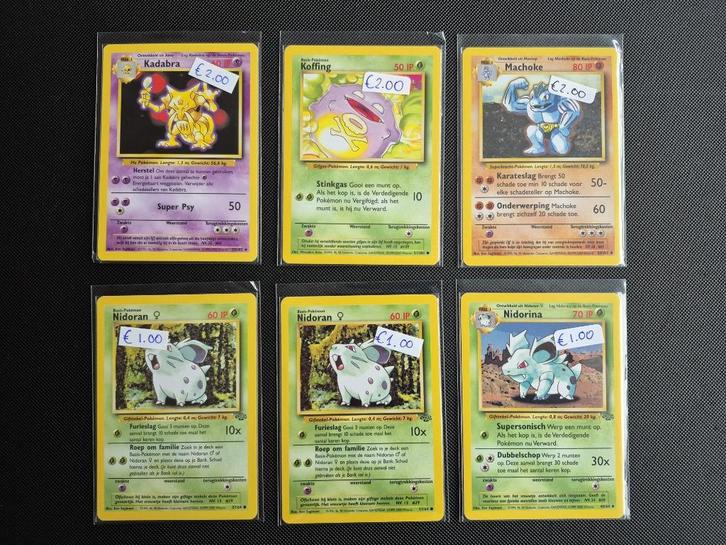 Pokémon - Nederlandse Base Set/Fossil/Jungle kaartjes, Hobby en Vrije tijd, Verzamelkaartspellen | Pokémon, Zo goed als nieuw