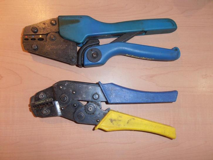 2 Zgan KLAUKE elektro krimptangen ( Fast-On &adereindhulzen), Doe-het-zelf en Verbouw, Gereedschap | Handgereedschap, Zo goed als nieuw