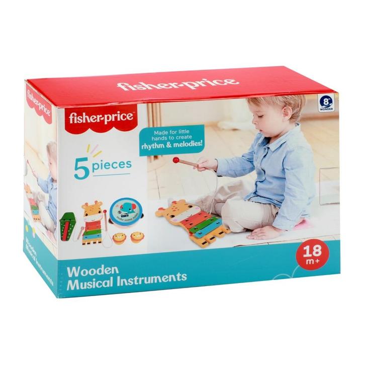 Fisher-Price: Houten Muziekinstrumenten, Kinderen en Baby's, Speelgoed | Fisher-Price, Nieuw, Speelset, Ophalen of Verzenden