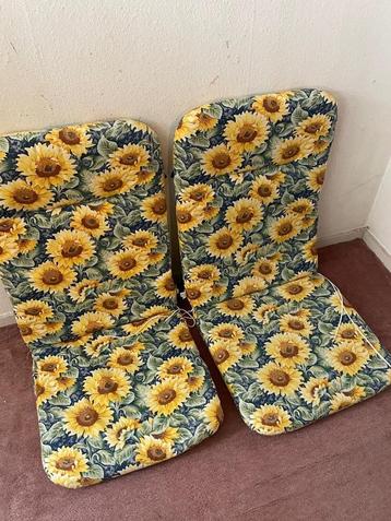 Tuinstoelkussens zonnebloemen print beschikbaar voor biedingen
