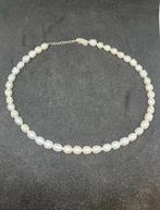 Echte parel ketting met zilver sluiting