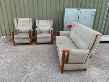 Vintage Zitgroep: Bank & Fauteuils beschikbaar voor biedingen