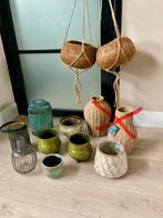 Diverse potten, vazen en laantaarns, Ophalen, Overige kleuren, Glas, Minder dan 50 cm