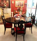 Eettafel met 4 stoelen hout brocante antiek eetkamerstoelen, Antiek en Kunst, Antiek | Meubels | Stoelen en Banken, Ophalen of Verzenden