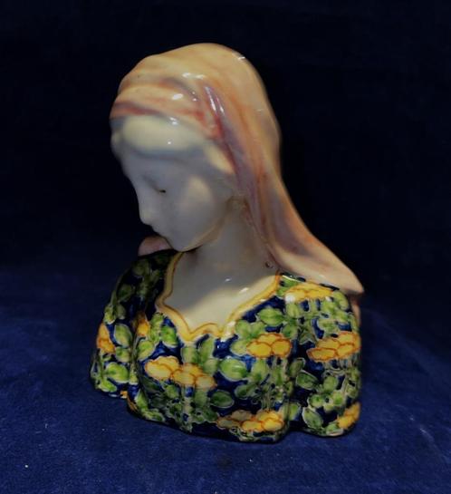 ANGELO MINGHETTI, Bologna. "Madonna", realizzata in ceramica, Antiek en Kunst, Antiek | Keramiek en Aardewerk, Verzenden