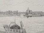 Henk Stals - Ets/Litho Stadsgezicht Enkhuizen/Hoorn, Antiek en Kunst, Kunst | Etsen en Gravures, Ophalen of Verzenden