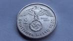 WO2 2 Reichsmark 1939F zilver nazi duitsland, Ophalen of Verzenden, Duitsland, Losse munt, Zilver