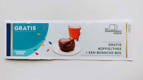Gratis koffie/thee Bosche bol in Het Noordbrabants Museum., Tickets en Kaartjes, Kortingen en Cadeaubonnen, Eén persoon, Overige typen